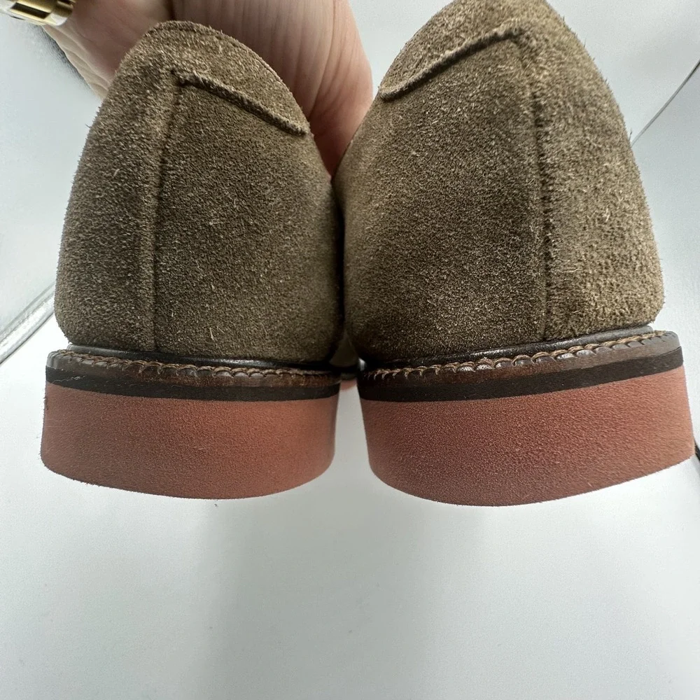 Mens 1901 Taupe Brown Suede Leather Lace‎ Up Oxford Dress Shoes 9W Preppy M23209